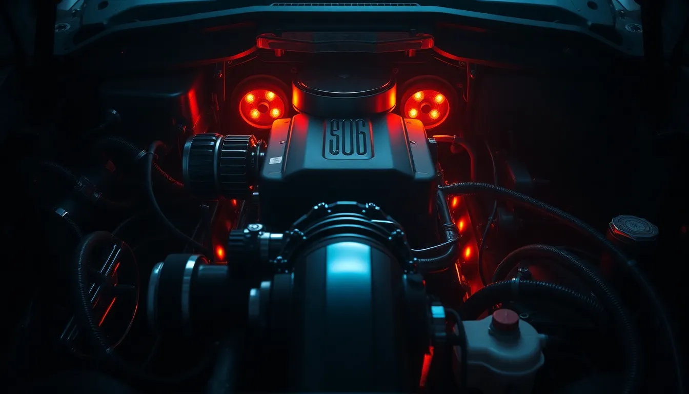 Supercharged engine bay
